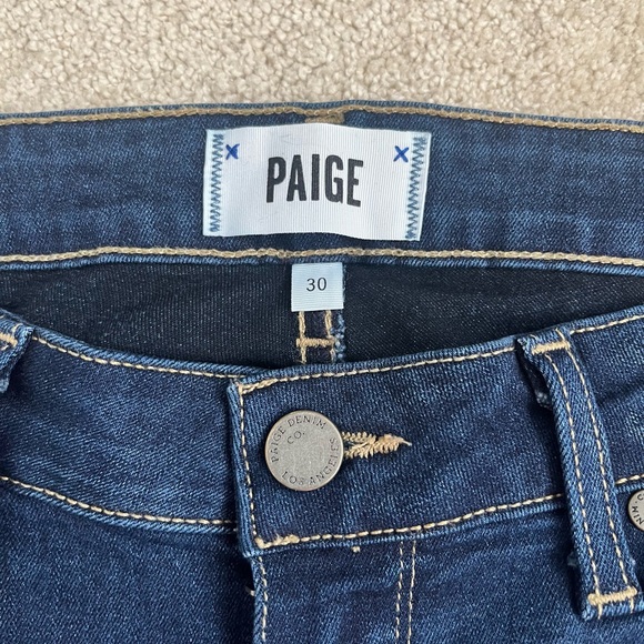 PAIGE Women's Skinny Jeans - Dark Blue - Picture 2 of 8